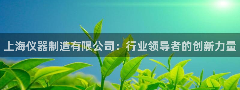 恒行2韩74OOO5：上海仪器制造有限公司：行业领导者的创新