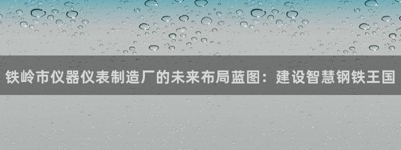 恒行娱乐周74OOO5：铁岭市仪器仪表制造厂的未来布局蓝图：