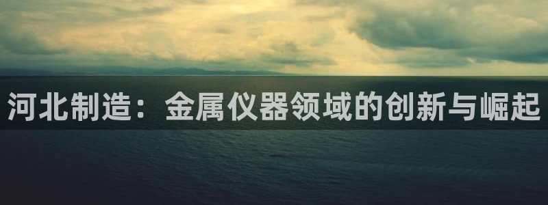 恒行娱乐招收点赞5ll533主管：河北制造：金属仪器领域的创