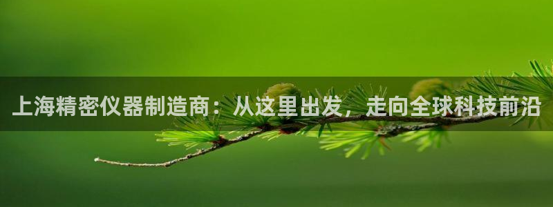 恒行2周74OOO5：上海精密仪器制造商：从这里出发，走向全