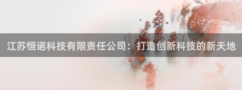 恒行彩票亏5千：江苏恒诺科技有限责任公司：打造创新科技的新天