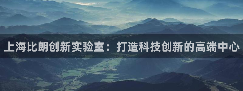 恒行2王74OOO5：上海比朗创新实验室：打造科技创新的高端