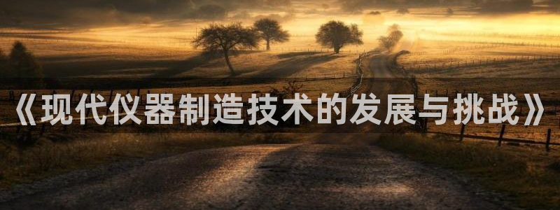 恒行2吕74OOO5：《现代仪器制造技术的发展与挑战》