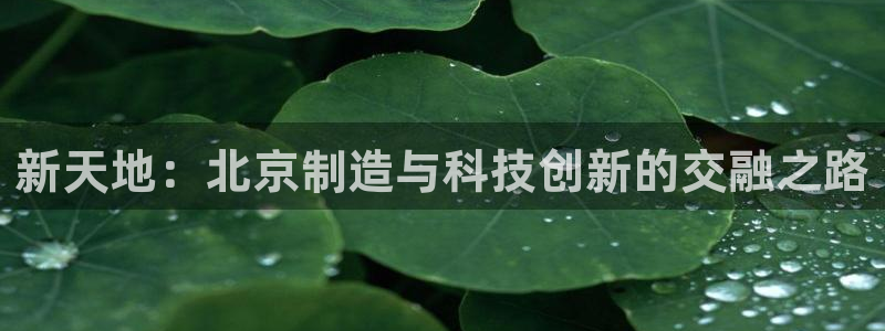 恒行娱乐冯74OOO5：新天地：北京制造与科技创新的交融之路