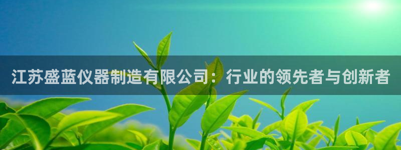 恒行娱乐冯74OOO5：江苏盛蓝仪器制造有限公司：行业的领先
