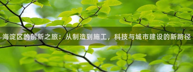 恒行开户娱乐6ll5l特惠：海淀区的创新之旅：从制造到施工，